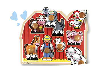 gioco legno con formine sagomate animali da inserire