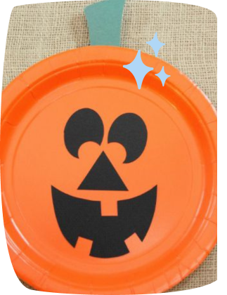 decorazioni di Halloween per bambini decorazioni halloween zucca con piatto di carta