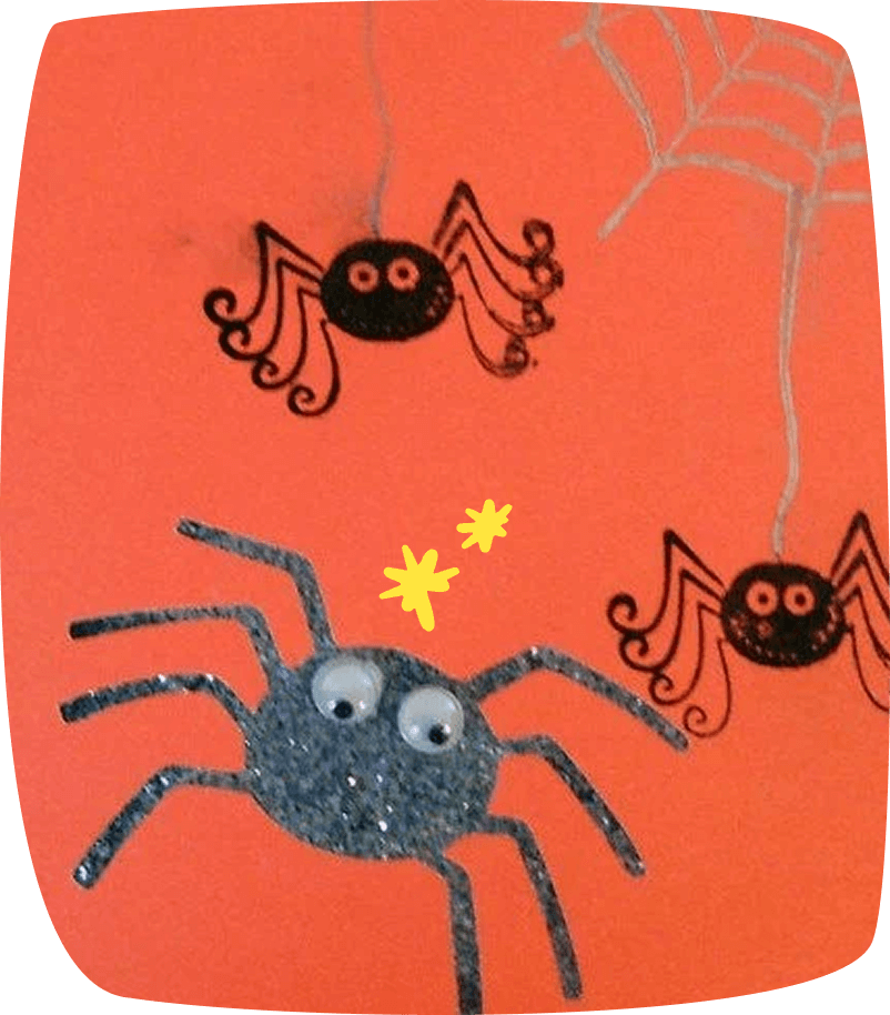 ragnetti in cartone halloween