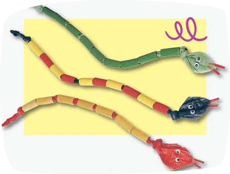serpenti con pasta secca e cordoncino