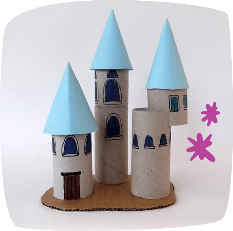 castello con tubi di cartone