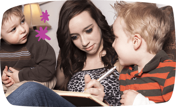 babysitter con due bambini