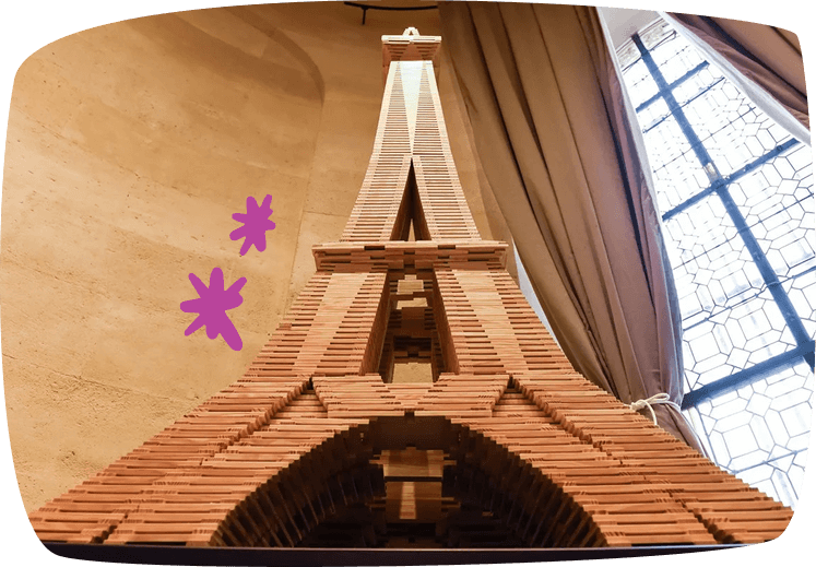 torre costruita con kapla