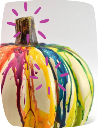 decorazioni di Halloween per bambini decorazione halloween zucca dipinta di tanti colori