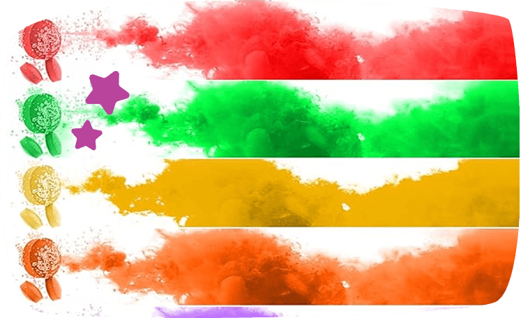 colored water